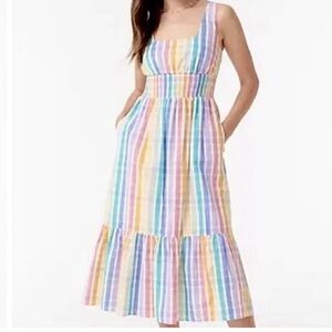 Crown & Ivy Pastel Striped Midi Dress